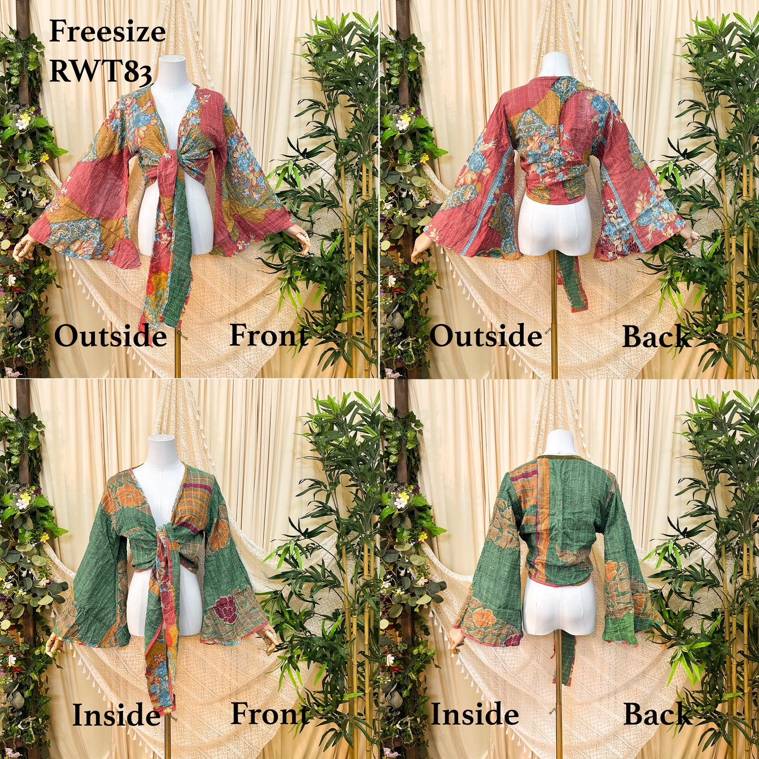 Kantha Reversible Wrap Top