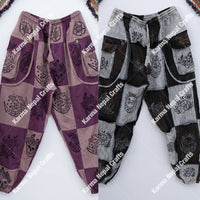 Patch Cotton Gothic Style Unisex Pants