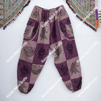 Patch Cotton Gothic Style Unisex Pants