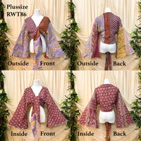 Kantha Plus Size Reversible Wrap Top