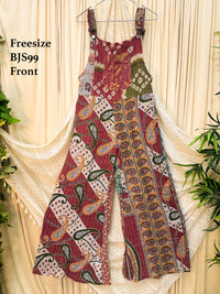Kantha Boho Wide Leg  Jumpsuit