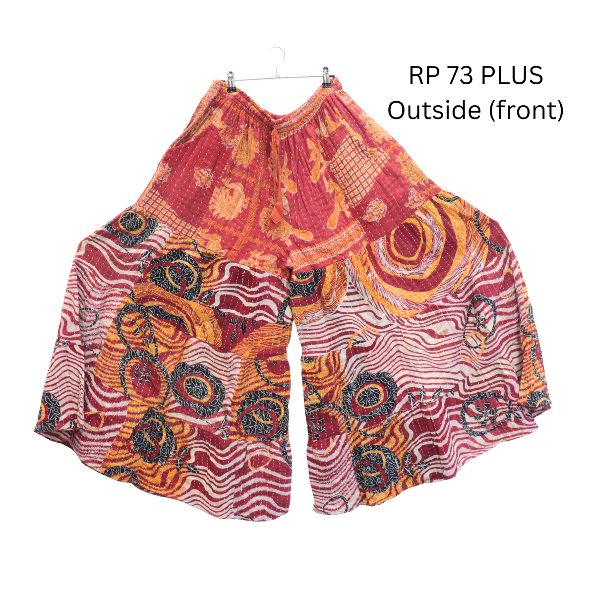 Kantha Plus Size Boho Reversible Pants