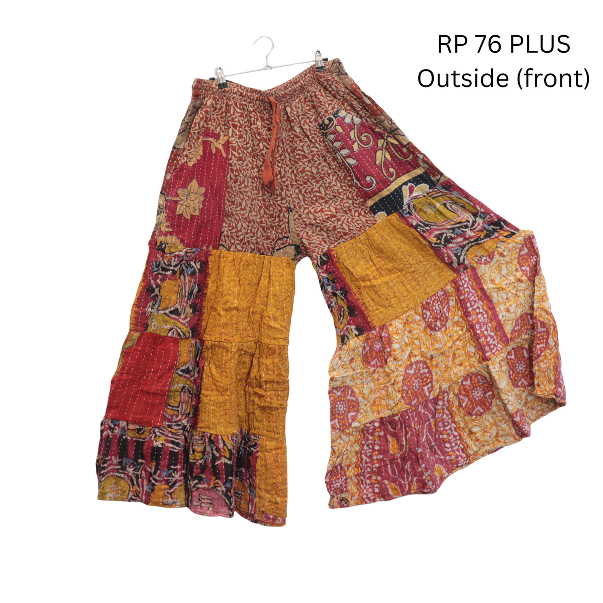 Kantha Plus Size Boho Reversible Pants