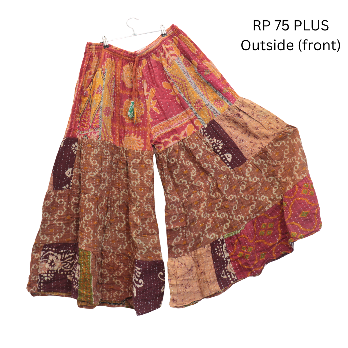 Kantha Plus Size Boho Reversible Pants