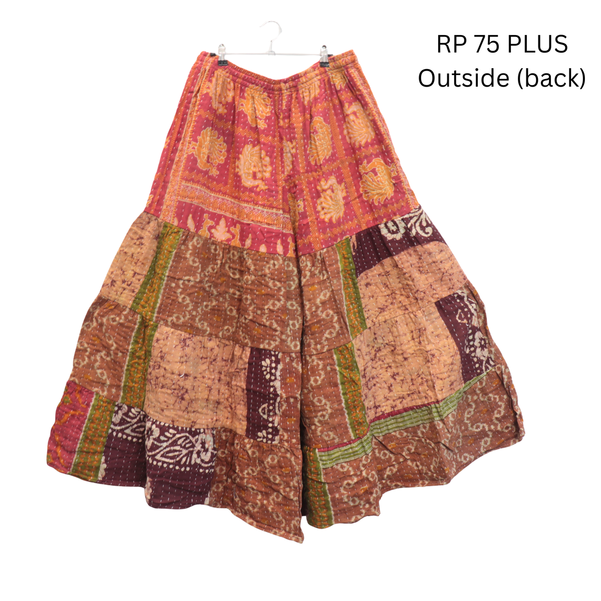 Kantha Plus Size Boho Reversible Pants