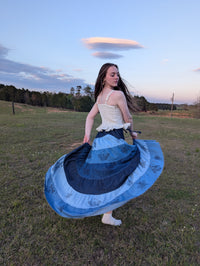 Midnight Flutter Boho Skirts