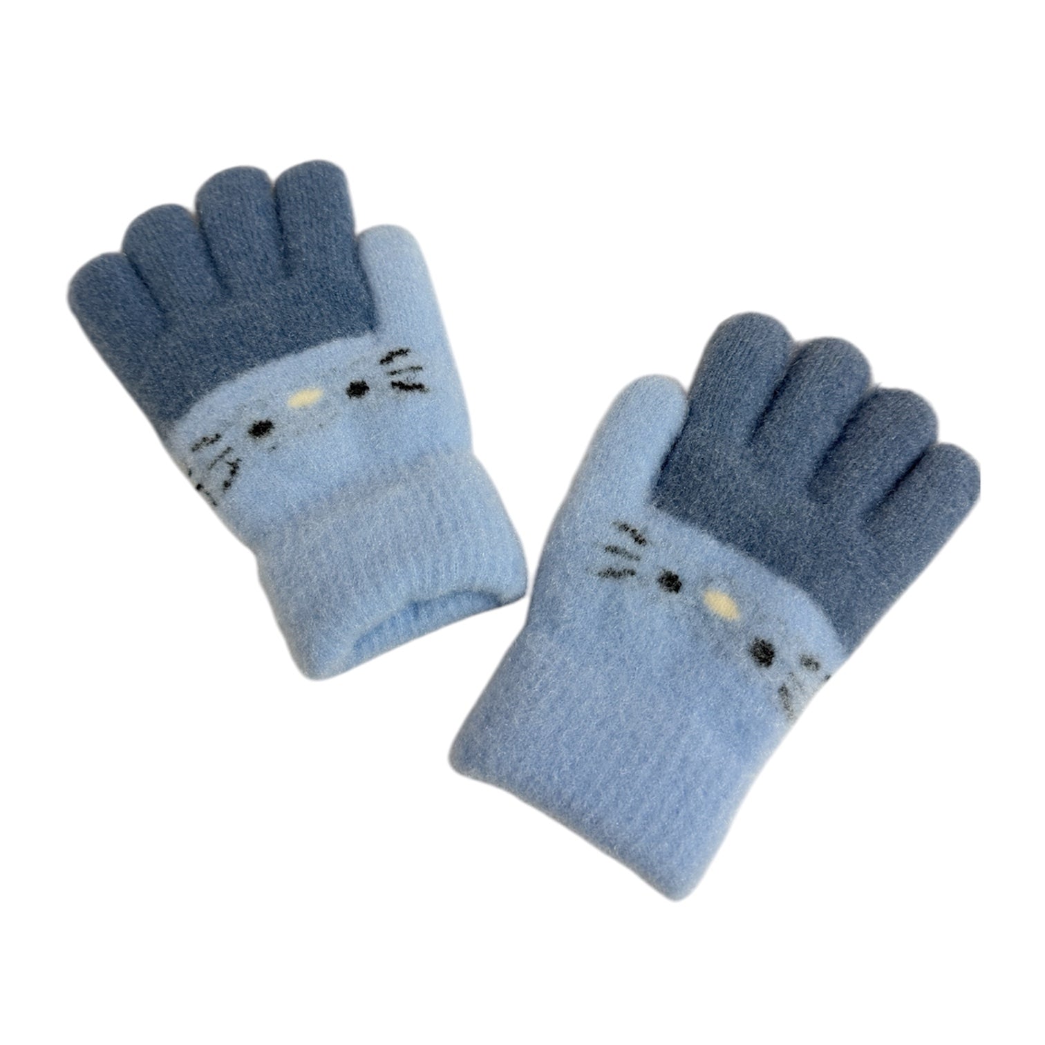 Kids Fleece-Lined Cat Winter Gloves