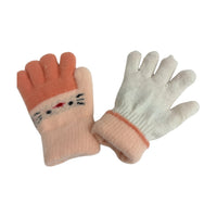 Kids Fleece-Lined Cat Winter Gloves