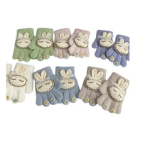 Bunny Kids Winter Gloves with Fleece Lining