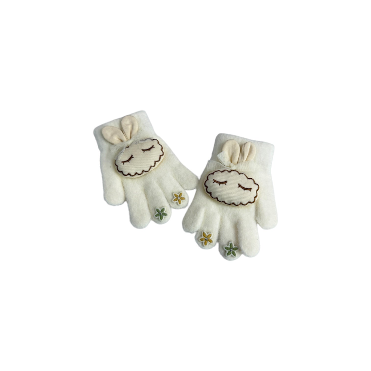 Bunny Kids Winter Gloves with Fleece Lining