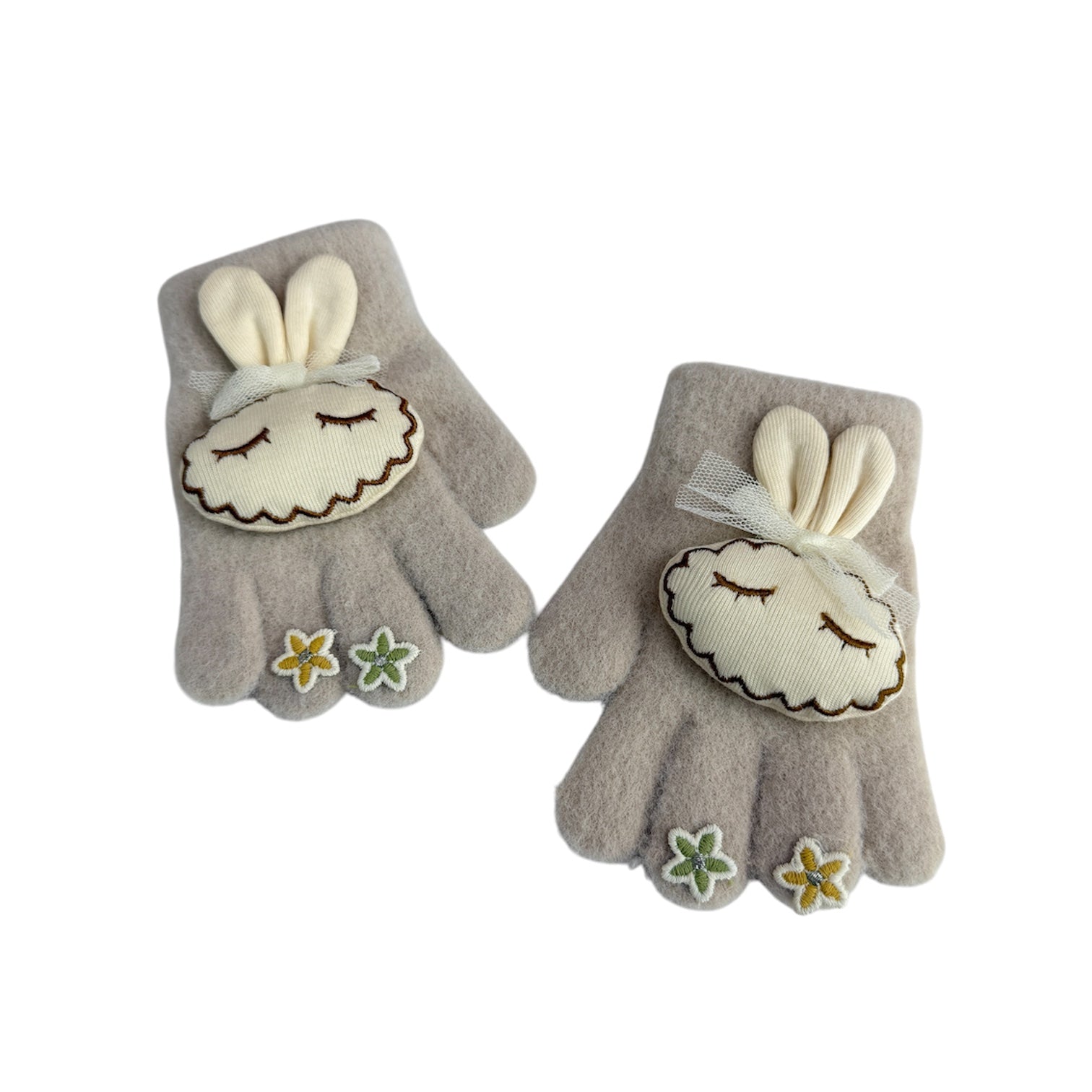 Bunny Kids Winter Gloves with Fleece Lining
