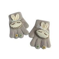 Bunny Kids Winter Gloves with Fleece Lining