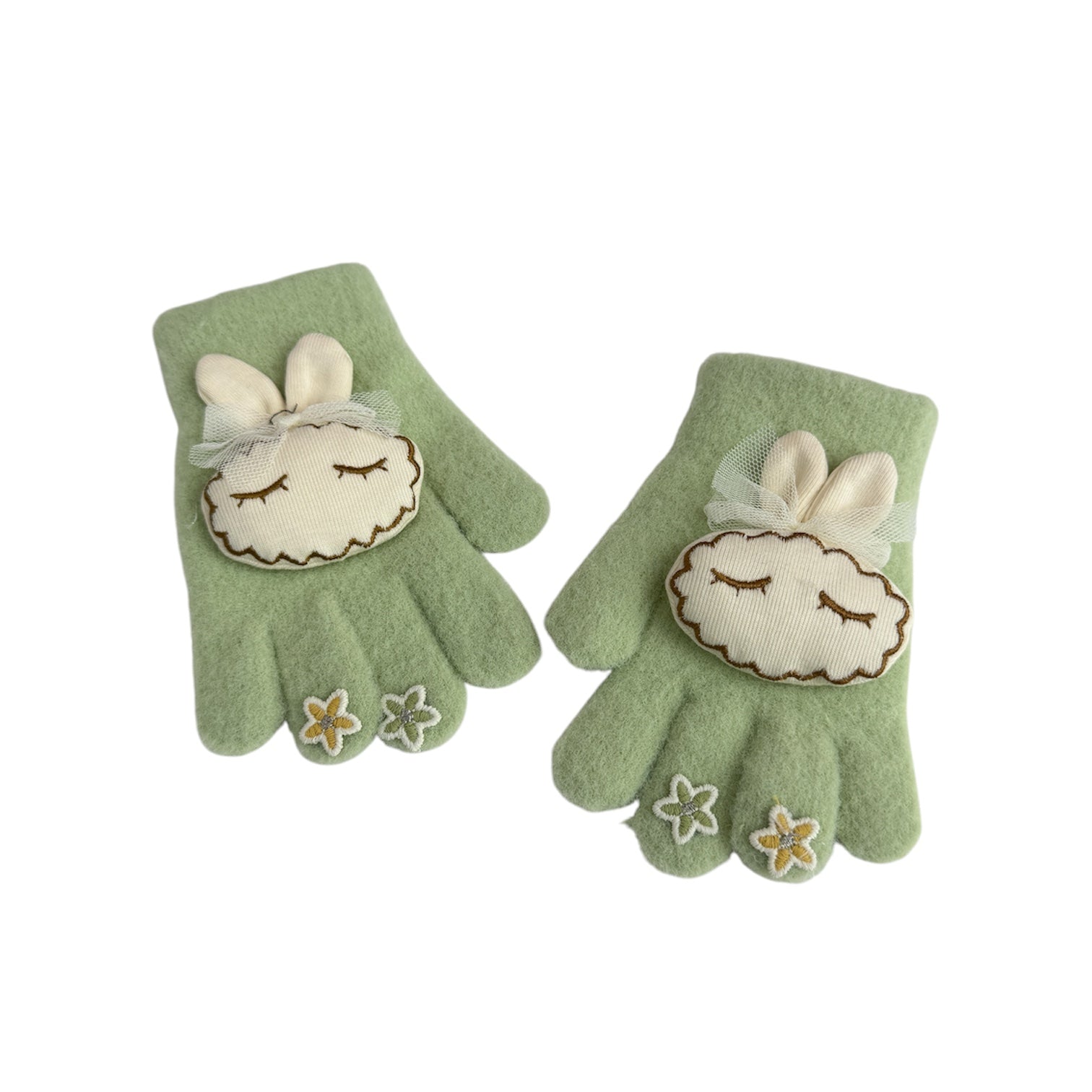Bunny Kids Winter Gloves with Fleece Lining