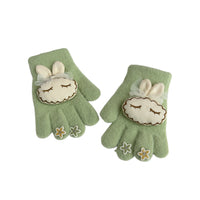 Bunny Kids Winter Gloves with Fleece Lining