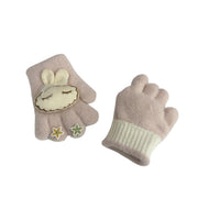 Bunny Kids Winter Gloves with Fleece Lining