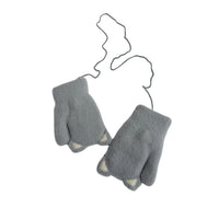 Kids Cat Mittens with String and Fleece Lining