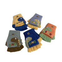Kids Dinosaur Convertible Gloves