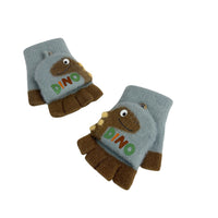 Kids Dinosaur Convertible Gloves