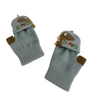 Kids Dinosaur Convertible Gloves