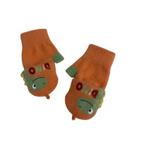 Kids Dinosaur Convertible Gloves