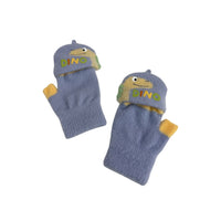 Kids Dinosaur Convertible Gloves