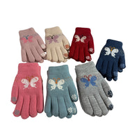 Kids Butterfly Winter Gloves