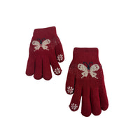 Kids Butterfly Winter Gloves