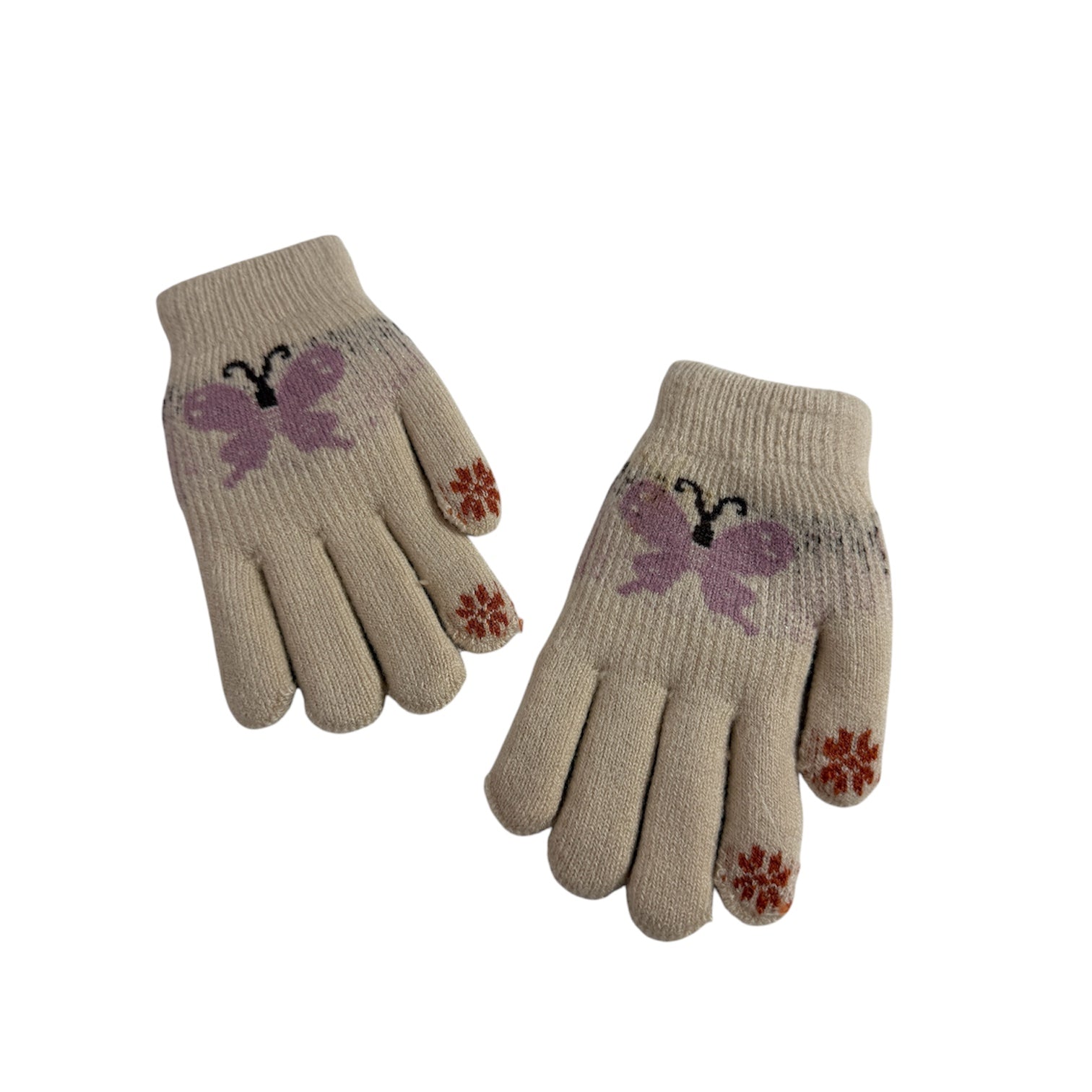 Kids Butterfly Winter Gloves