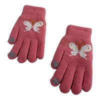 Kids Butterfly Winter Gloves