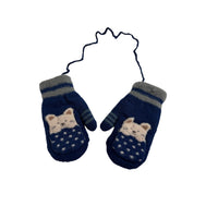Cat Unisex Kids Winter Mitten with String