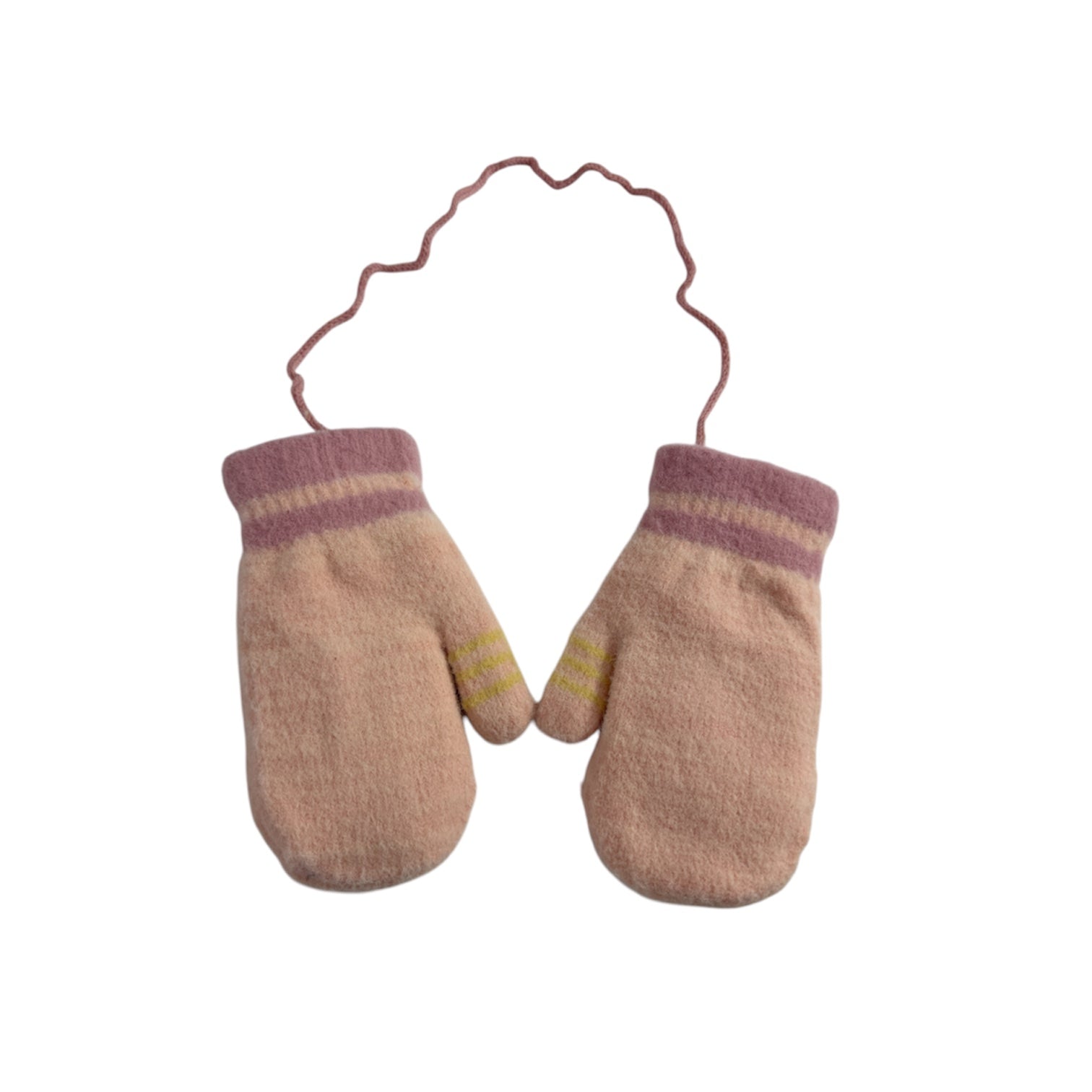 Kids Bunny Mittens with String