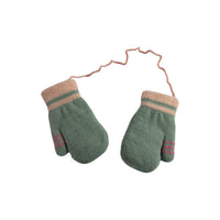 Cat Unisex Kids Winter Mitten with String