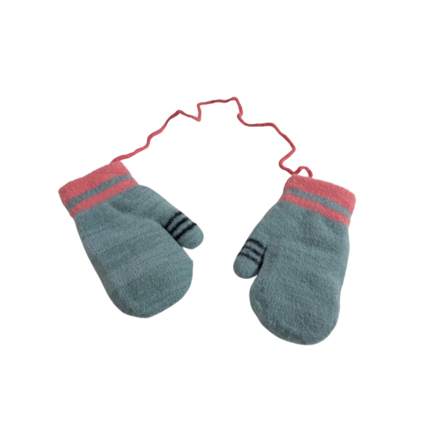 Cat Unisex Kids Winter Mitten with String