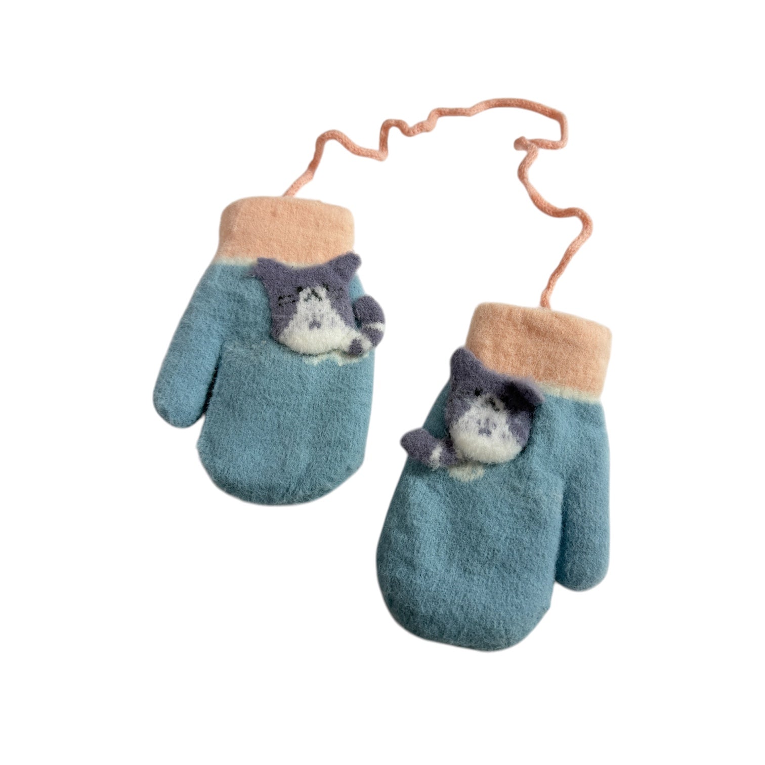 Kids Fleece Lined Cat Mittens