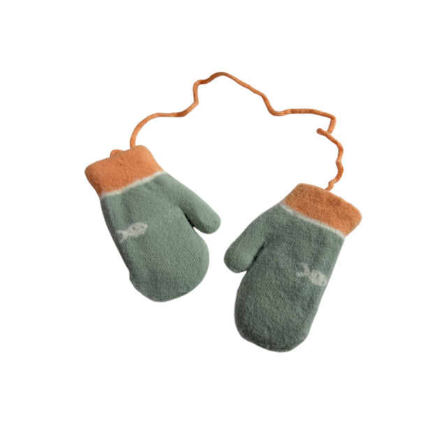 Kids Fleece Lined Cat Mittens