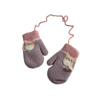 Kids Fleece Lined Cat Mittens