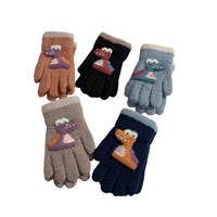 Kids Dino Fleece Lined Gloves
