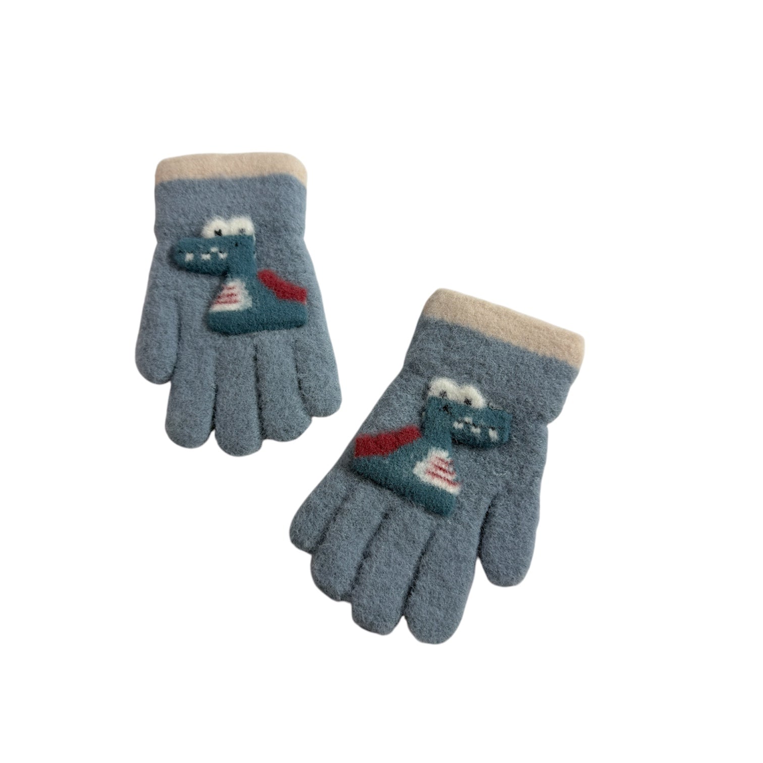 Kids Dino Fleece Lined Gloves