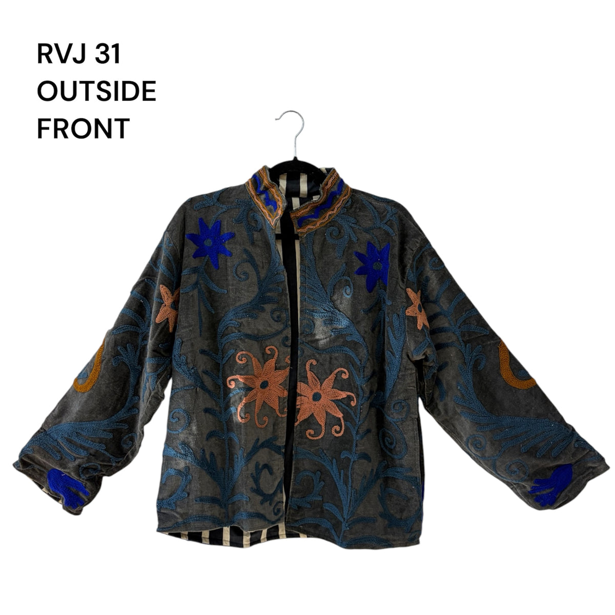 Reversible Velvet Embroidery Jacket