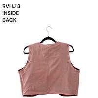 Boho Floral Waistcoat with Striped Cotton Reverse