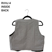 Boho Floral Waistcoat with Striped Cotton Reverse