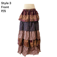 One-of-a-Kind Flowy Recycled Sari Maxi Skirt