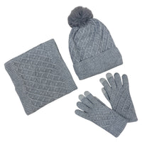 Unisex Cable Knit Winter Set