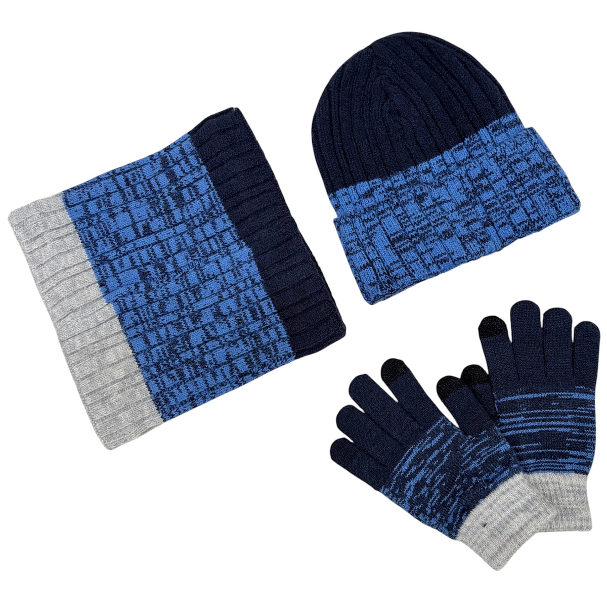 Unisex Ribbed Knit Winter Set