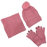 Unisex Cable Knit Winter Set
