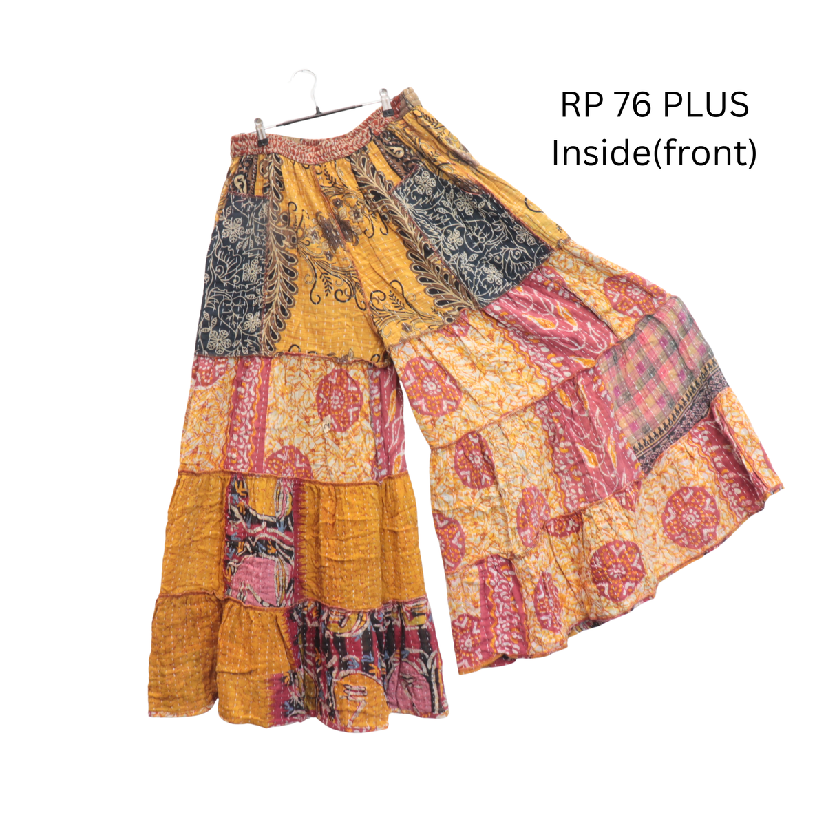 Kantha Plus Size Boho Reversible Pants