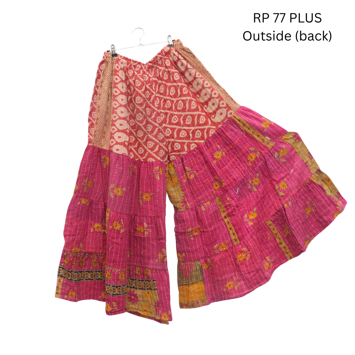 Kantha Plus Size Boho Reversible Pants