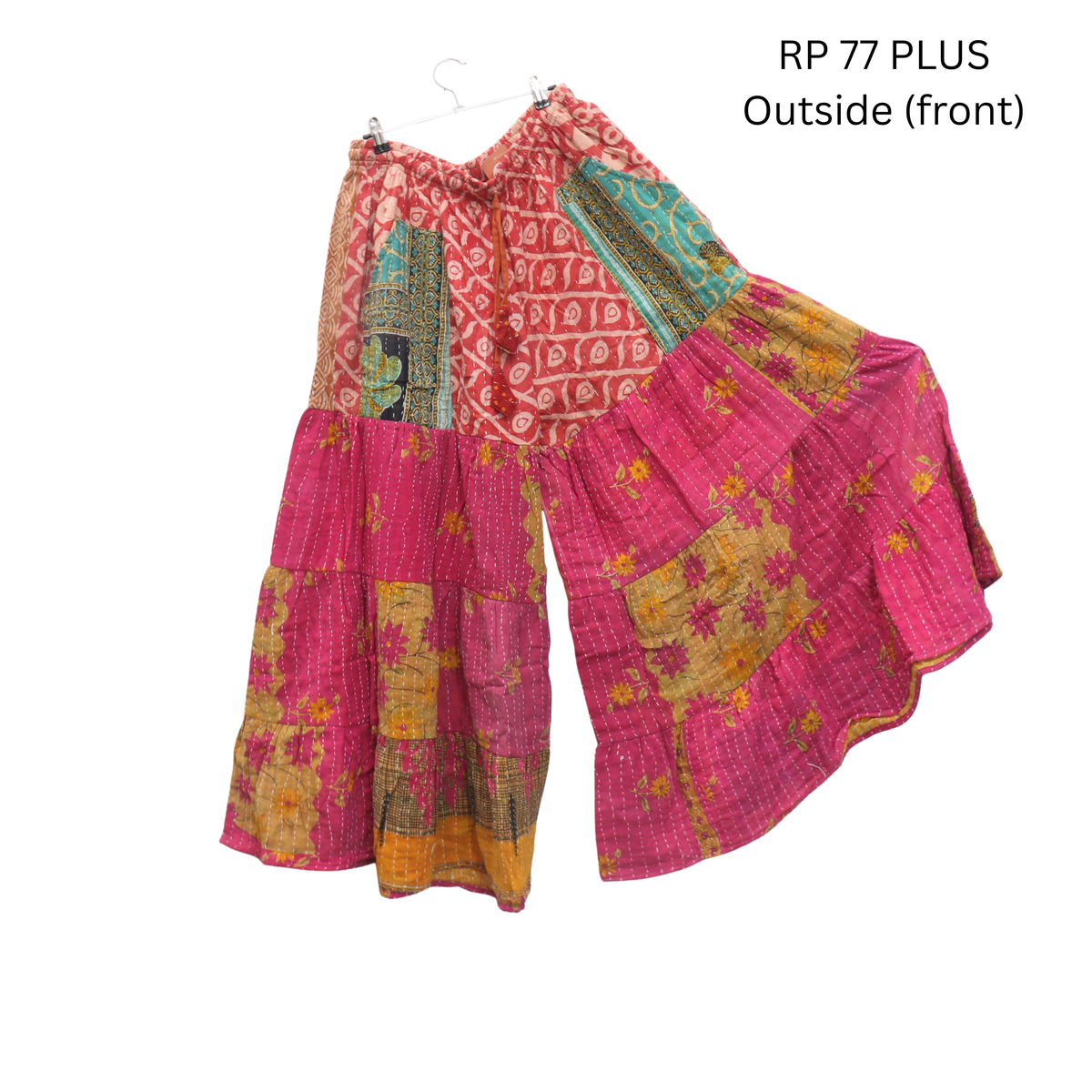 Kantha Plus Size Boho Reversible Pants