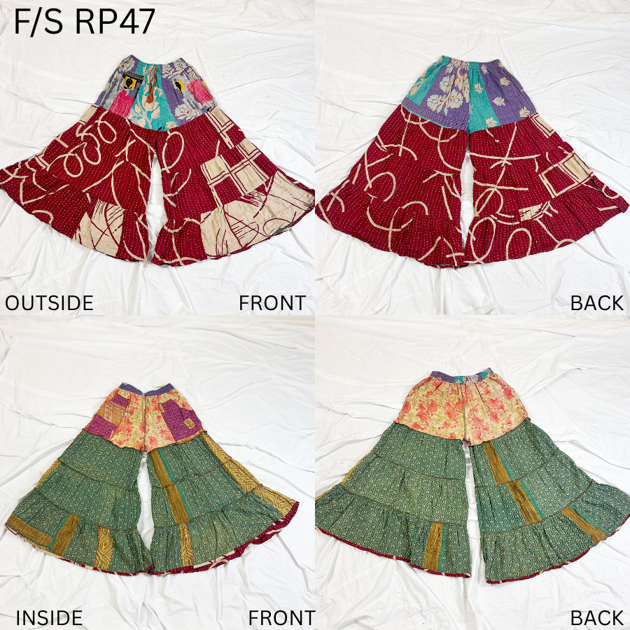 Kantha Reversible Palazzo Boho Pants