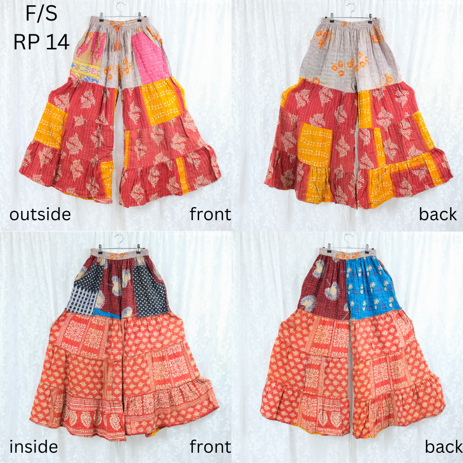 Kantha Reversible Palazzo Boho Pants